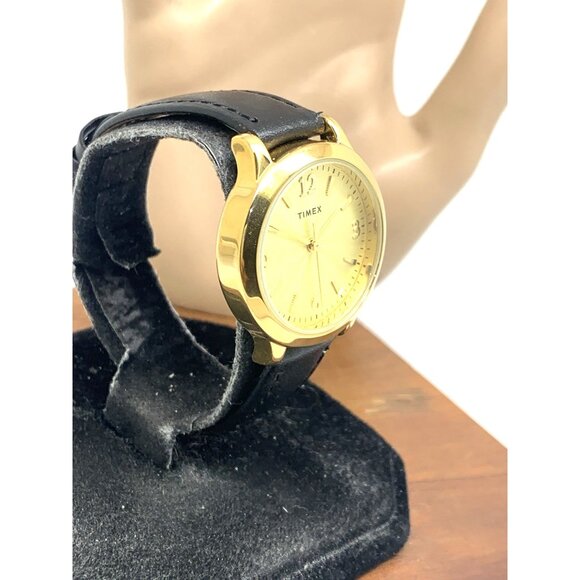 Timex Women's Watch TW2V36000 Quartz Gold Black Leather Band 32mm - Picture 13 of 13